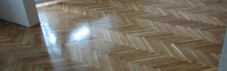 The old hardwood flooring has been restored