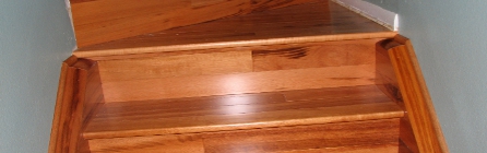 Staircase made from exotic hardwood