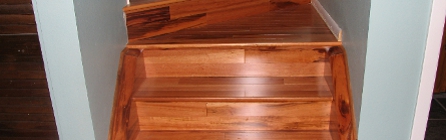 Glueing hardwood onto a staircase