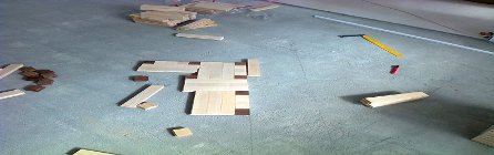 Creating an artistic design from hardwood